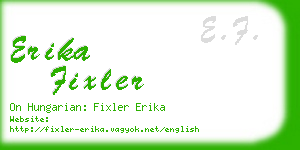 erika fixler business card
